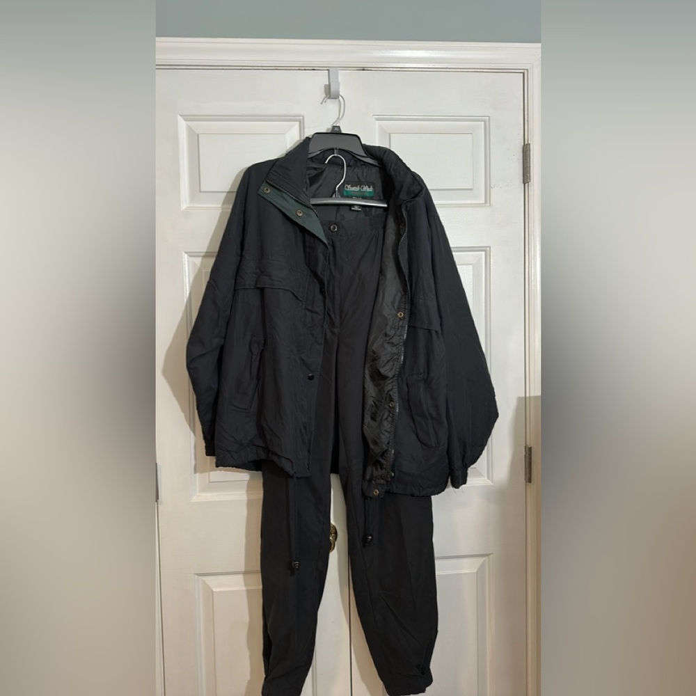 Scottish Winds by Glcos golf gear, Black Windbreaker Jacket and Pants size large
